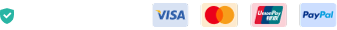 Secured Payments: Visa, Mastercard, PayPal